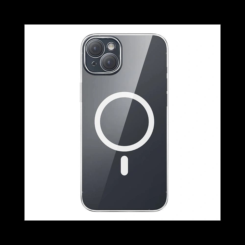 Baseus Apple Case Magnetic Crystal Clear iPhone 13 (transparent) + gehärtetes Glas + Reinigungsset - 3