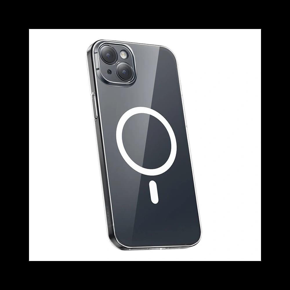 Baseus Apple Case Magnetic Crystal Clear iPhone 13 (transparent) + gehärtetes Glas + Reinigungsset - 4