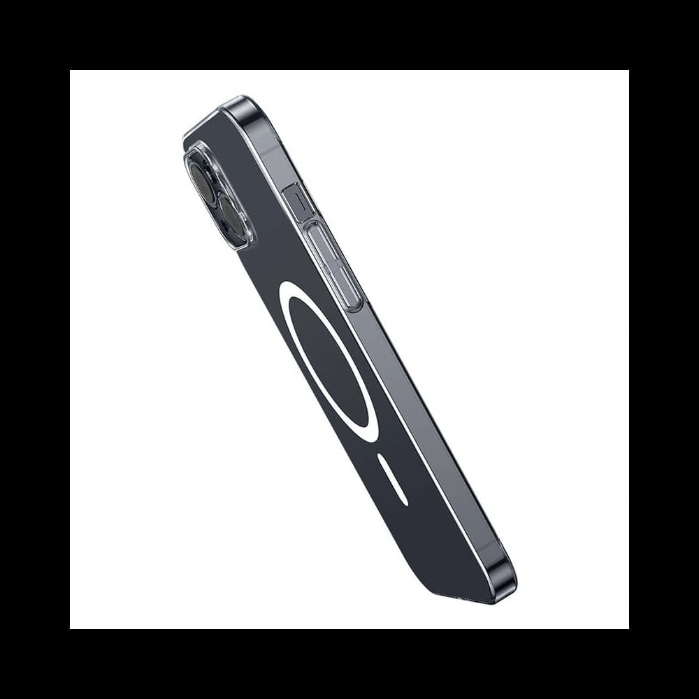 Baseus Apple Case Magnetic Crystal Clear iPhone 13 (transparent) + gehärtetes Glas + Reinigungsset - 5