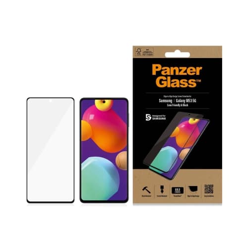 PanzerGlass Samsung Gehärtetes Glas E2E Regular Galaxy M53 Case Friendly schwarz/schwarz