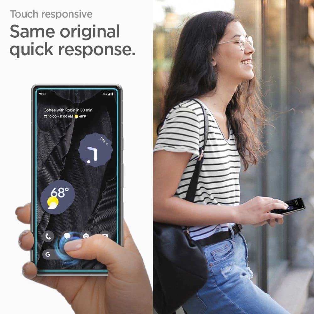 Spigen Gehärtetes Glas GLAS.tR AlignMaster Google Pixel 7a Klar [2 PACK] - 8