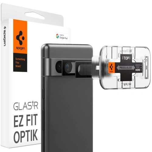 Spigen Gehärtetes Kameraglas Optik.tr ez Fit Kamera Schutz Google Pixel 7a Schwarz [2 PACK]