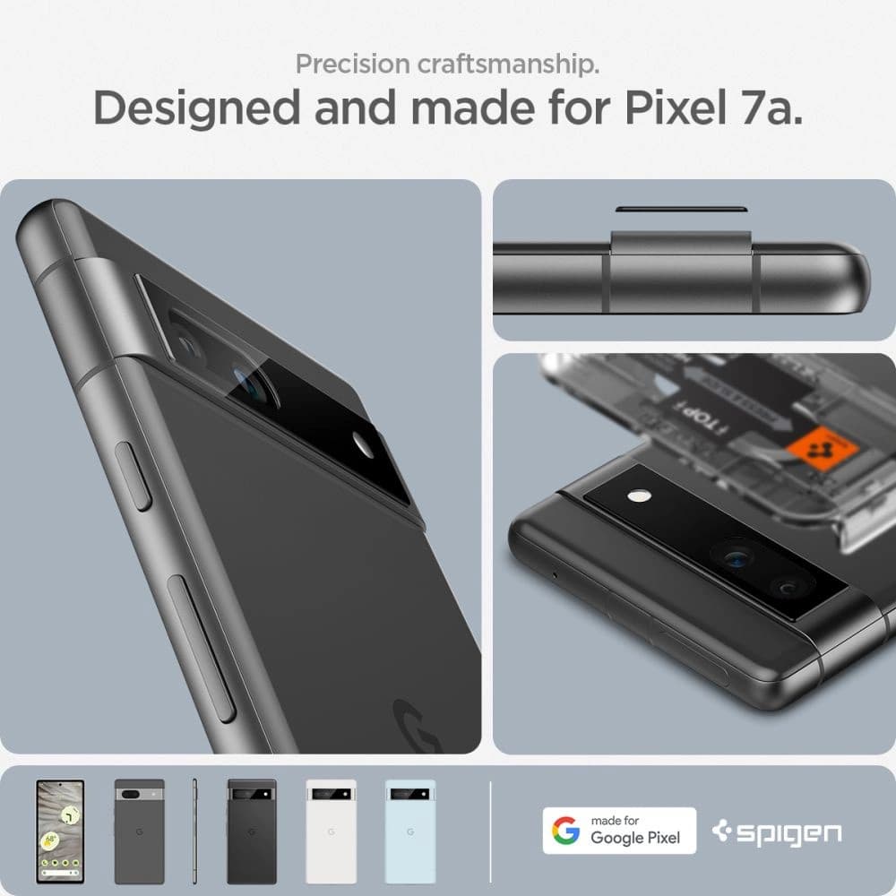 Spigen Gehärtetes Kameraglas Optik.tr ez Fit Kamera Schutz Google Pixel 7a Schwarz [2 PACK] - 15