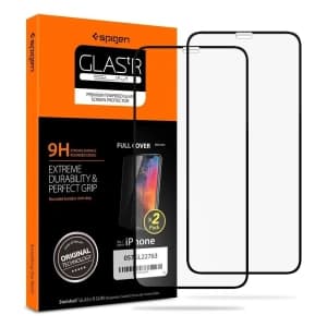 Gehärtetes Glas Spigen GLAS.tR Slim Apple iPhone 11 Pro Schwarz [2 PACK]