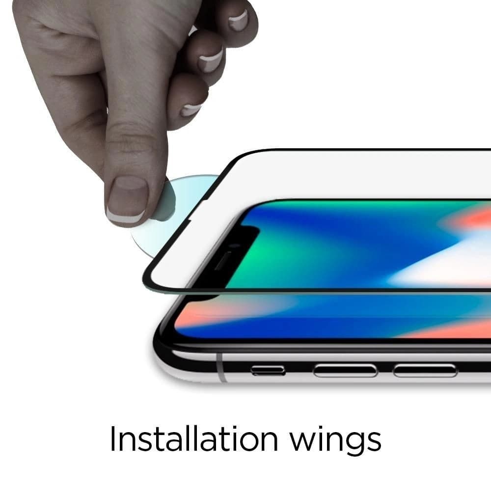 Gehärtetes Glas Spigen GLAS.tR Slim Apple iPhone 11 Pro Schwarz [2 PACK] - 5