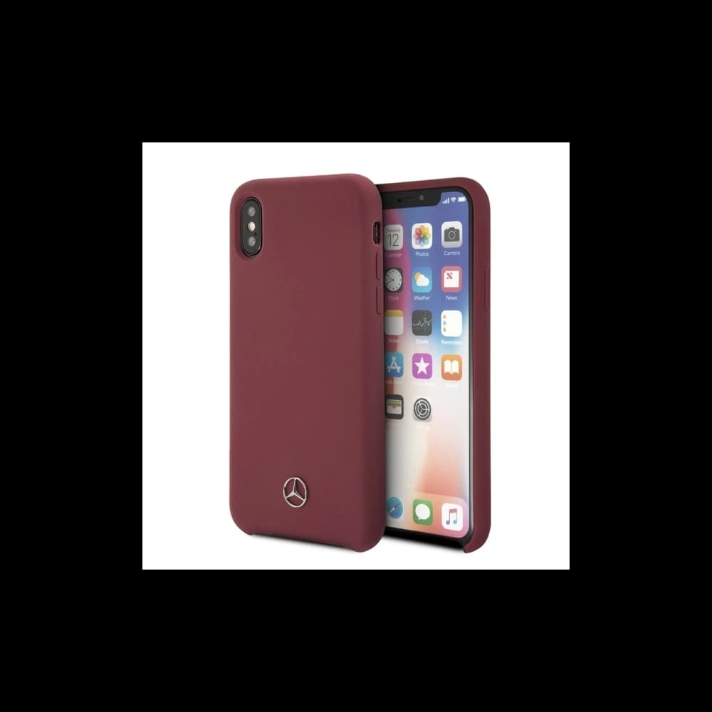 Mercedes Apple Tasche AMG MEHCPXSILRE iPhone XS/X Hartschalenetui rot/rot - 1