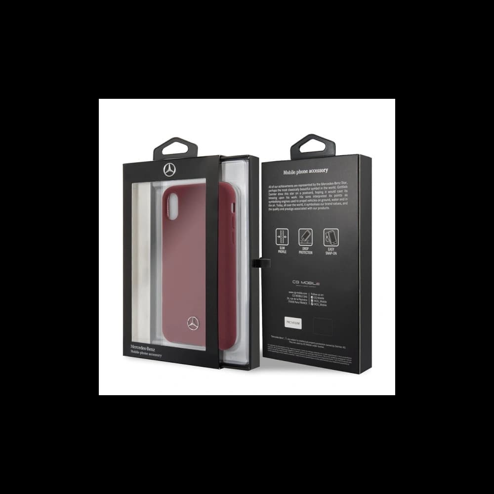 Mercedes Apple Tasche AMG MEHCPXSILRE iPhone XS/X Hartschalenetui rot/rot - 7