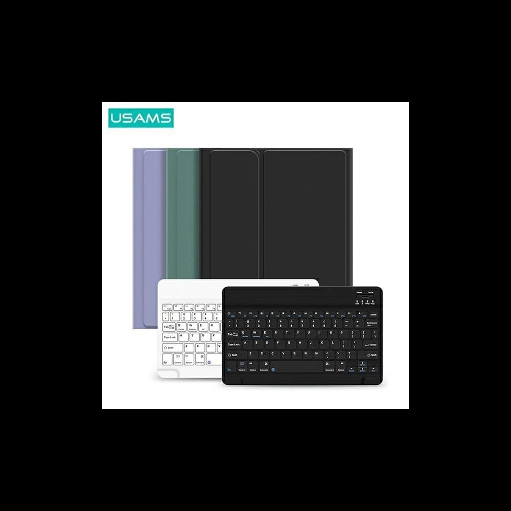 Etui USAMS Winro Keyboard Apple iPad Pro 11 2018/2020/2021/2022 (1, 2, 3, 4 gen) fioletowe etui-biała klawiatura/purple cover-white (US-BH645) - 1