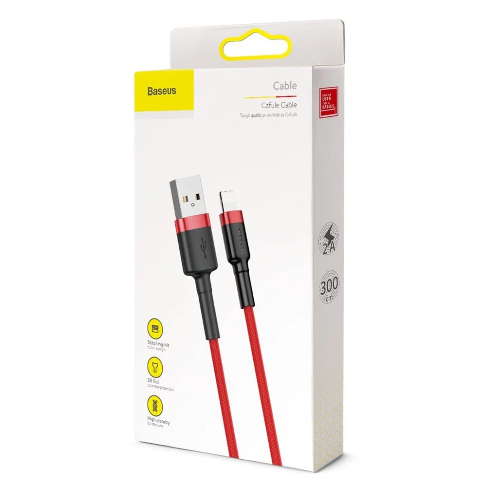 Baseus Cafule USB-A/Lightning Cable QC 3.0 2A 3M red - 9