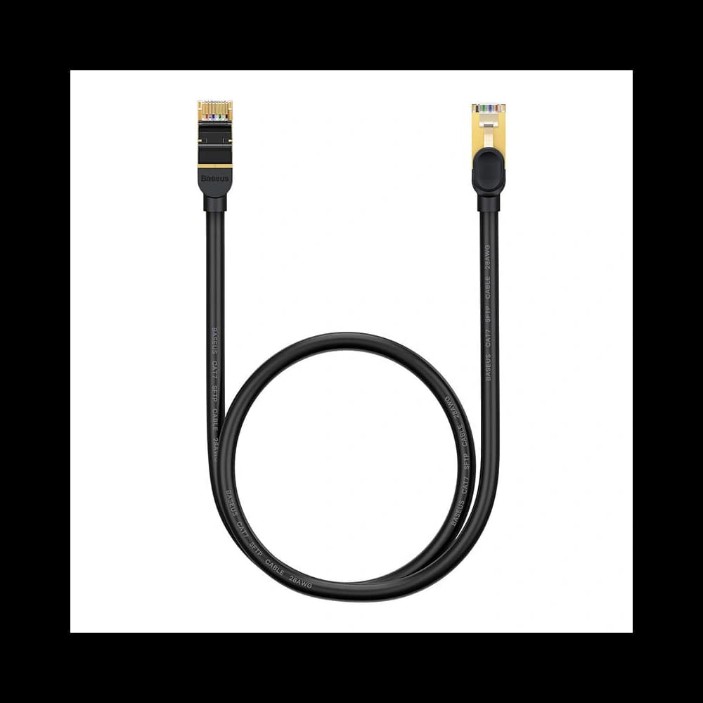 Baseus Netzwerkkabel Ethernet RJ45 10Gbps, 1m (schwarz) - 1