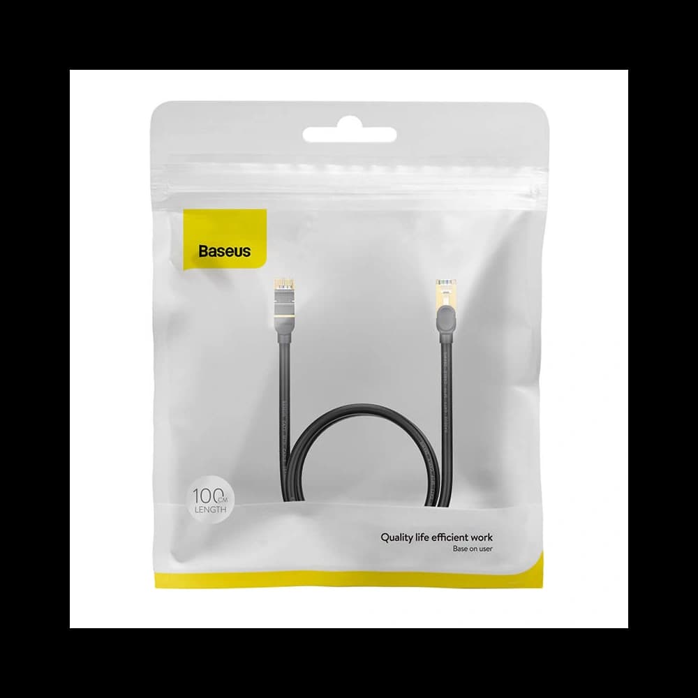 Baseus Netzwerkkabel Ethernet RJ45 10Gbps, 1m (schwarz) - 5