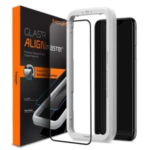 Gehärtetes Glas Spigen GLAS.tR AlignMaster Apple iPhone 11 Schwarz