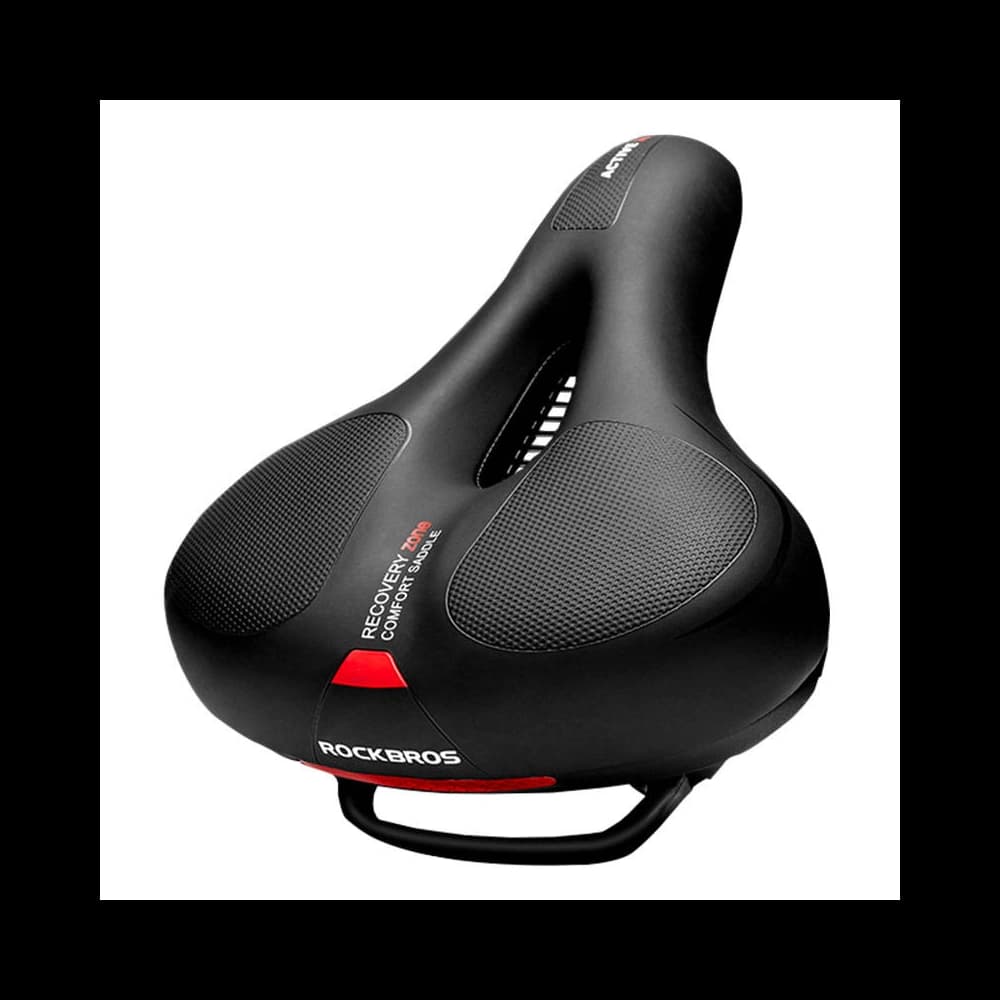 Rockbros AQ-6090R Bicycle Saddle (black-red) - 1