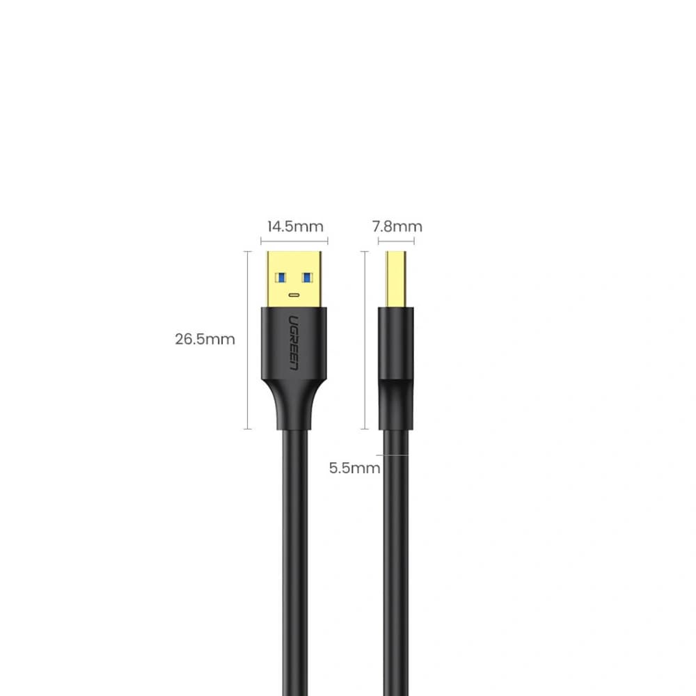 UGREEN US128 USB-A/USB-A Cable USB 3.0 5Gb/s 0.5m black - 9