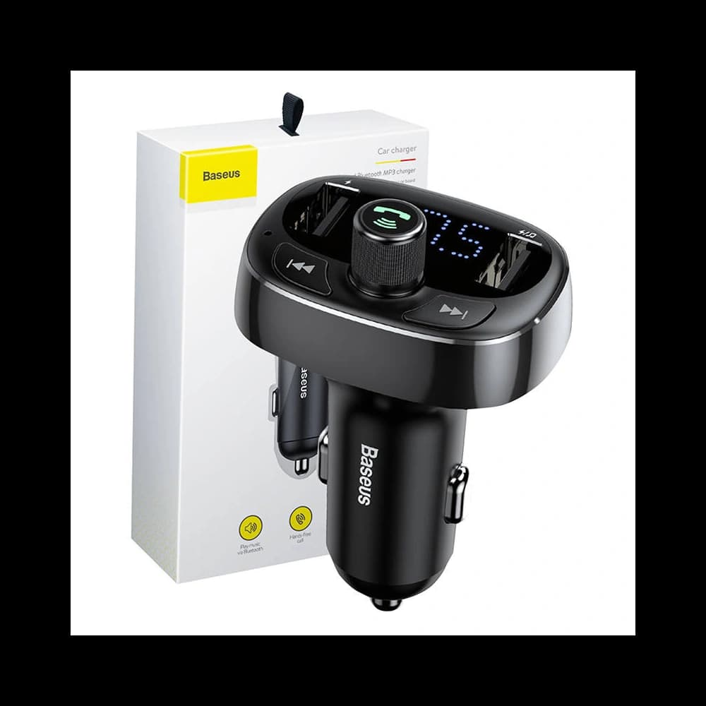 Baseus T-typed S-09 Transmitter FM Bluetooth (black) - 1