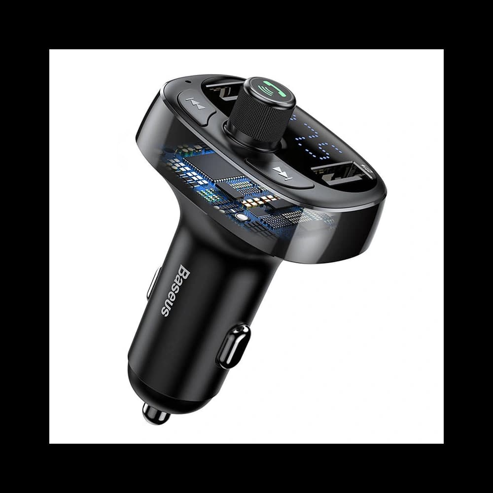 Baseus T-typed S-09 Transmitter FM Bluetooth (black) - 2