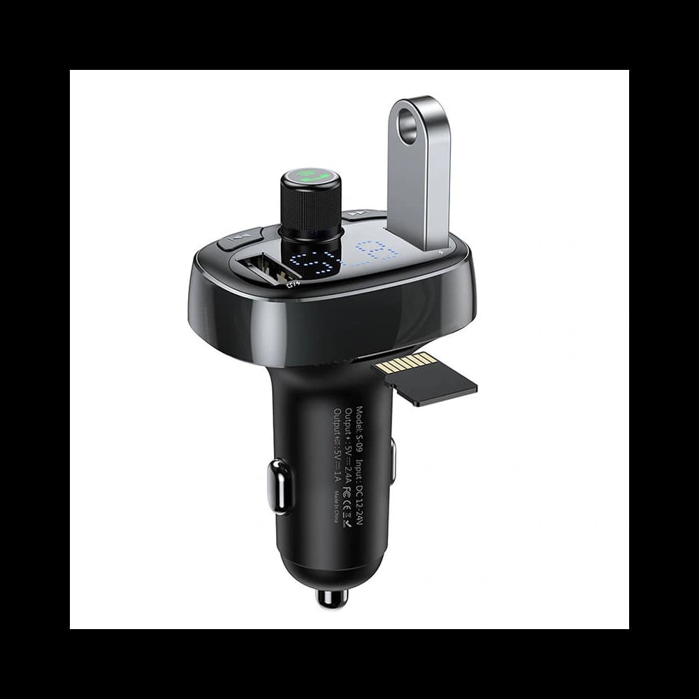 Baseus T-typed S-09 Transmitter FM Bluetooth (black) - 3