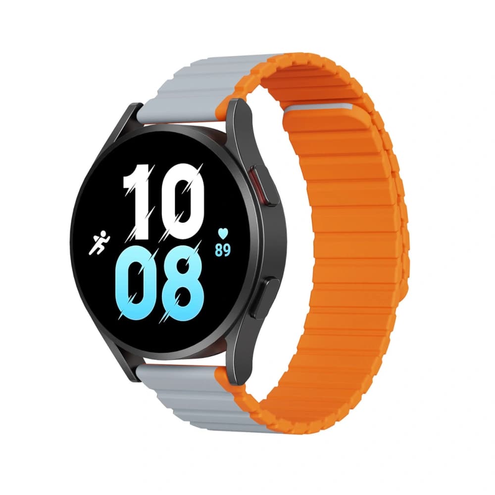 Dux Ducis Magnetic Strap (22mm LD Version) Samsung Galaxy Watch 3 45mm/S3/Huawei Watch Ultimate/GT3 SE 46mm gray-orange - 1