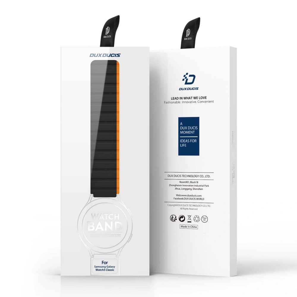 Dux Ducis Magnetic Strap (22mm LD Version) Samsung Galaxy Watch 3 45mm/S3/Huawei Watch Ultimate/GT3 SE 46mm black-orange - 12