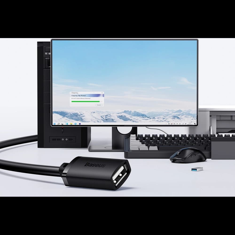 Baseus 0.5m Verlängerungskabel AirJoy Series USB 2.0 schwarz - 8