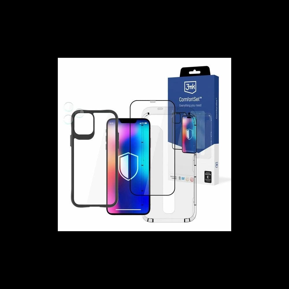 3MK Apple Case + Bildschirmglas + Kameraglas Set Comfort Set 4in1 iPhone 12 - 1