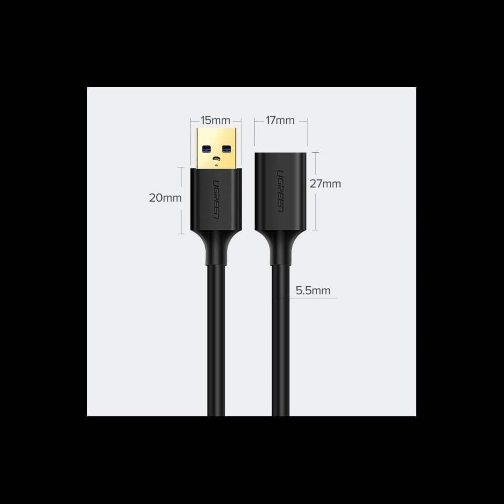 UGREEN US129 Cable Extension USB-A 3.0/USB-A 3.0 2m black - 8