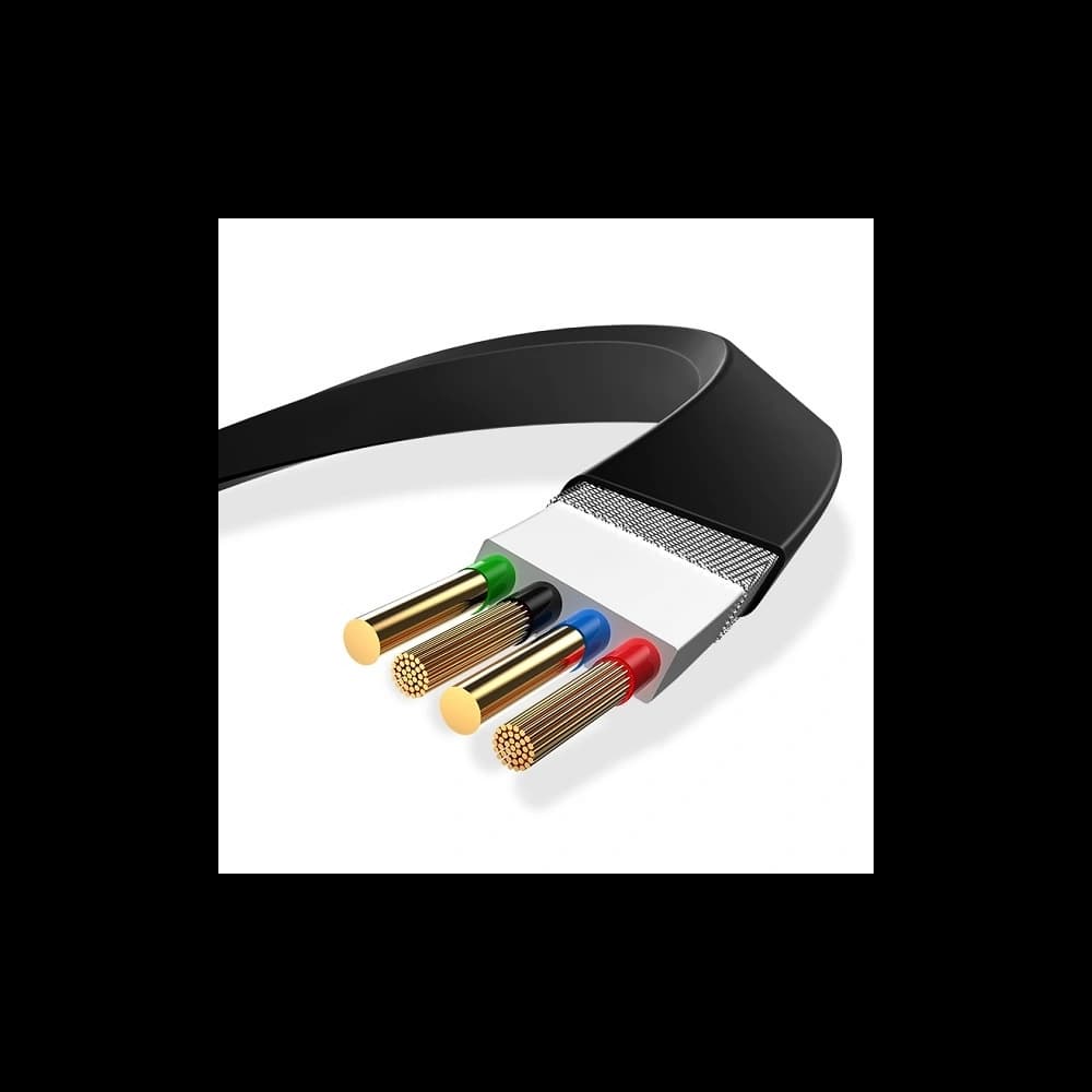 USAMS U1 US-SJ192 2in1 USB-A/Lightning/microUSB Cable 1m black - 4