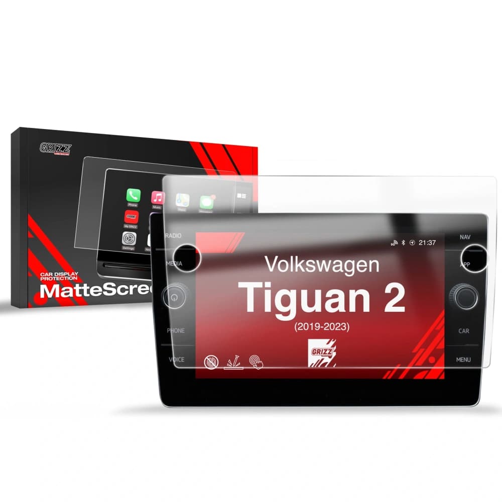 Matte GrizzGlass CarDisplay Protection 2 Volkswagen Tiguan 2019-2023 Discover Media - 1