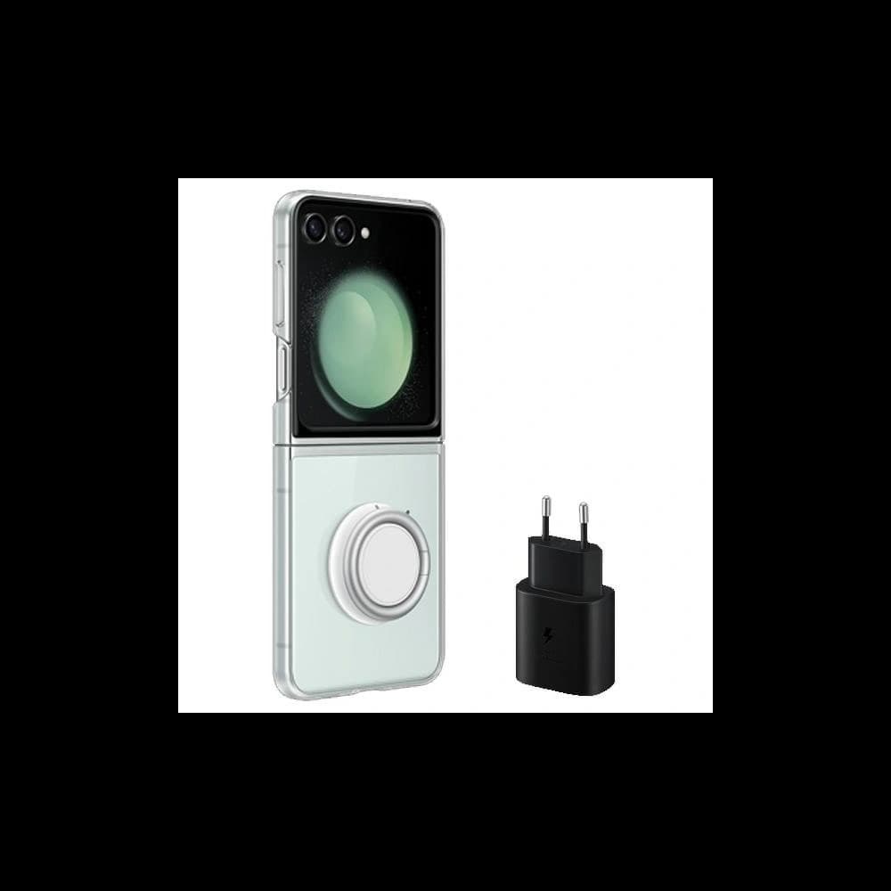 Samsung Gehäuse Galaxy Z Flip 5 EF-XF73KKTEGWW transparent/transparent Starter Pack + Ladegerät TA800 - 1