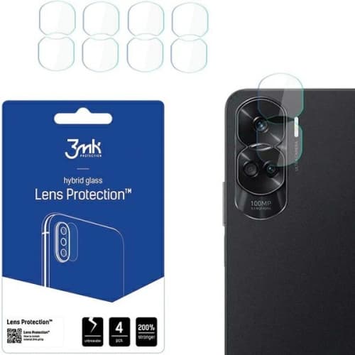 3MK Hybridglas für Kameraobjektiv Objektivschutz Honor 90 Lite [4 PACK]