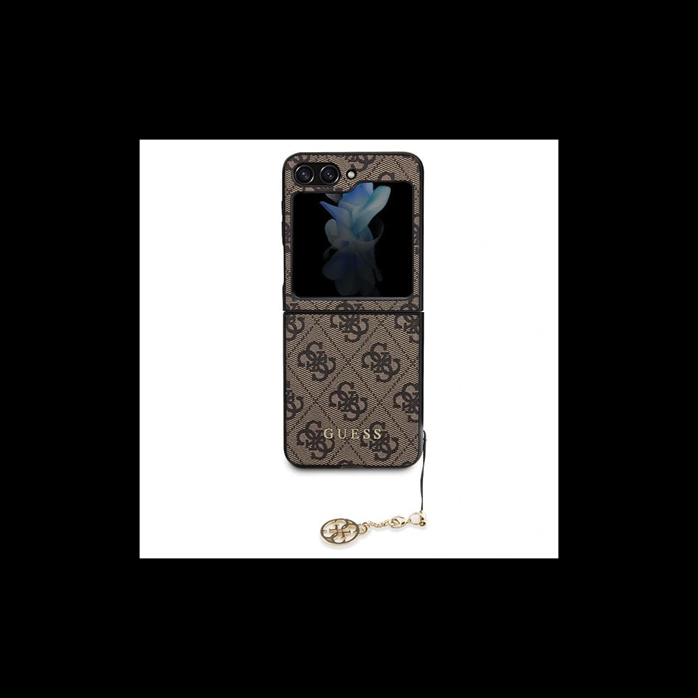 Guess Samsung Tasche GUHCZF5GF4GBR Galaxy Z Flip 5 Hartschale 4G Charms Kollektion braun - 2
