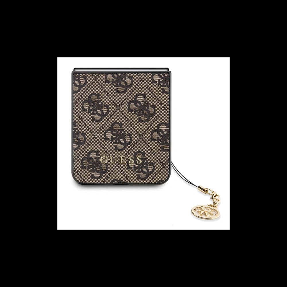 Guess Samsung Tasche GUHCZF5GF4GBR Galaxy Z Flip 5 Hartschale 4G Charms Kollektion braun - 5