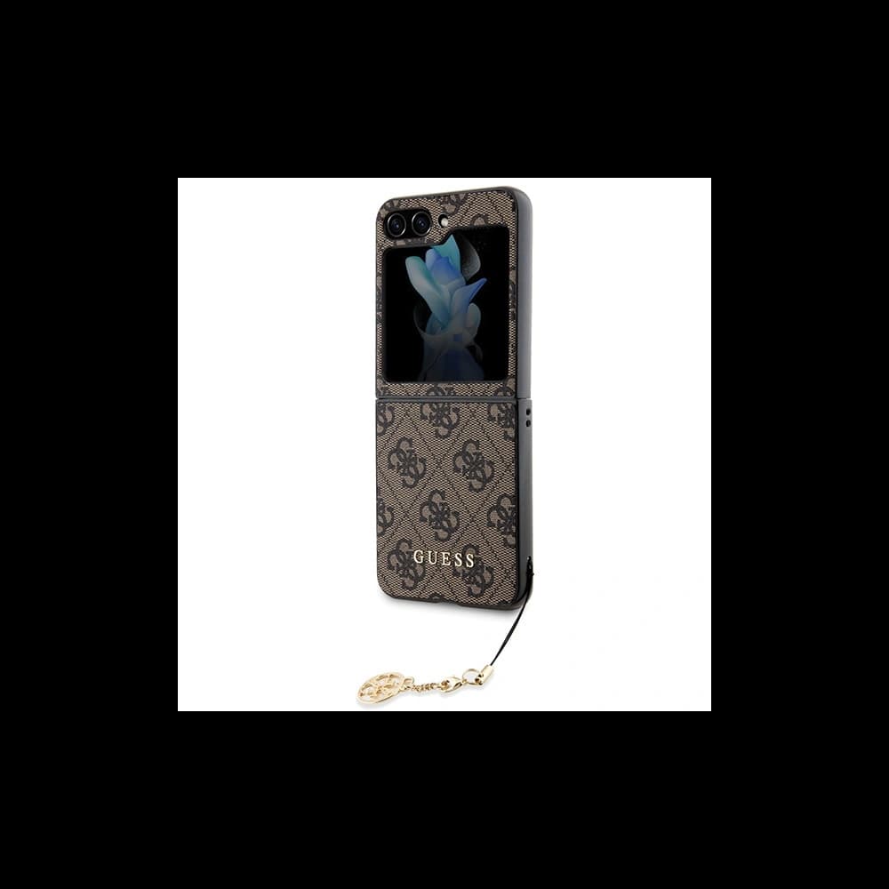 Guess Samsung Tasche GUHCZF5GF4GBR Galaxy Z Flip 5 Hartschale 4G Charms Kollektion braun - 6