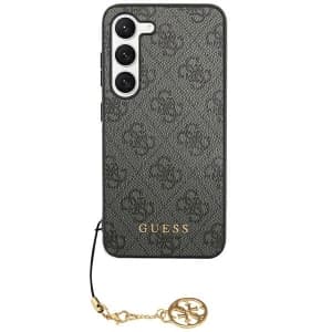 Guess Samsung Tasche GUHCZFD5GF4GGR Galaxy Z Fold 5 Hartschalenkoffer 4G Charms Collection grau/grau