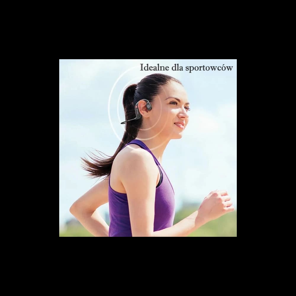 AWEI A897BL Air Conduction black sports headphones - 2