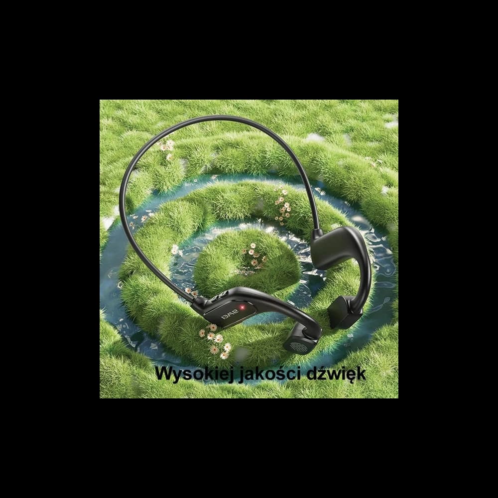 AWEI A897BL Air Conduction black sports headphones - 5