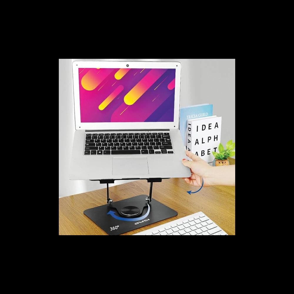 AWEI X46 drehbare Tischhalterung für Laptops bis zu 16" schwarz/schwarz - 4