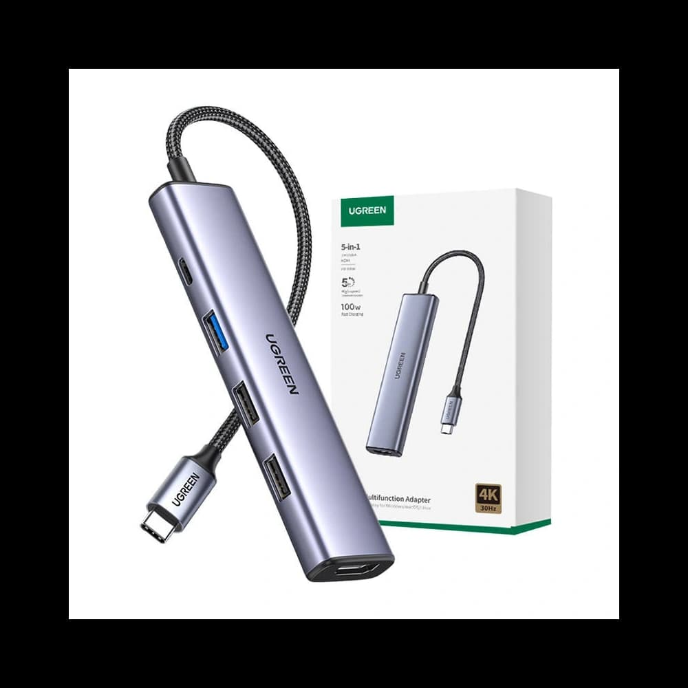 UGREEN CM478 hub USB-C to HDMI, USB-A 3.0, 2xUSB-A 2.0, PD - 2
