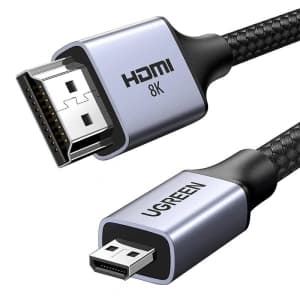 Micro HDMI - HDMI Kabel 8K UGREEN HD164 1m (schwarz)