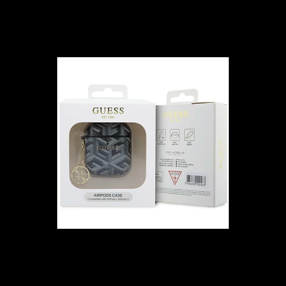 Etui Guess GUA2PGCE4CK Apple AirPods 1/2 cover GCube Charm czarny/black - 3