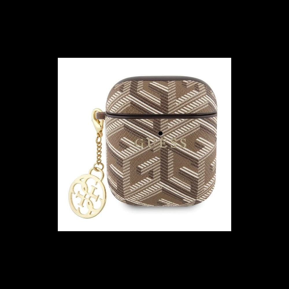 Etui Guess GUA2PGCE4CW Appple AirPods 1/2 cover GCube Charm brązowy/brown - 1