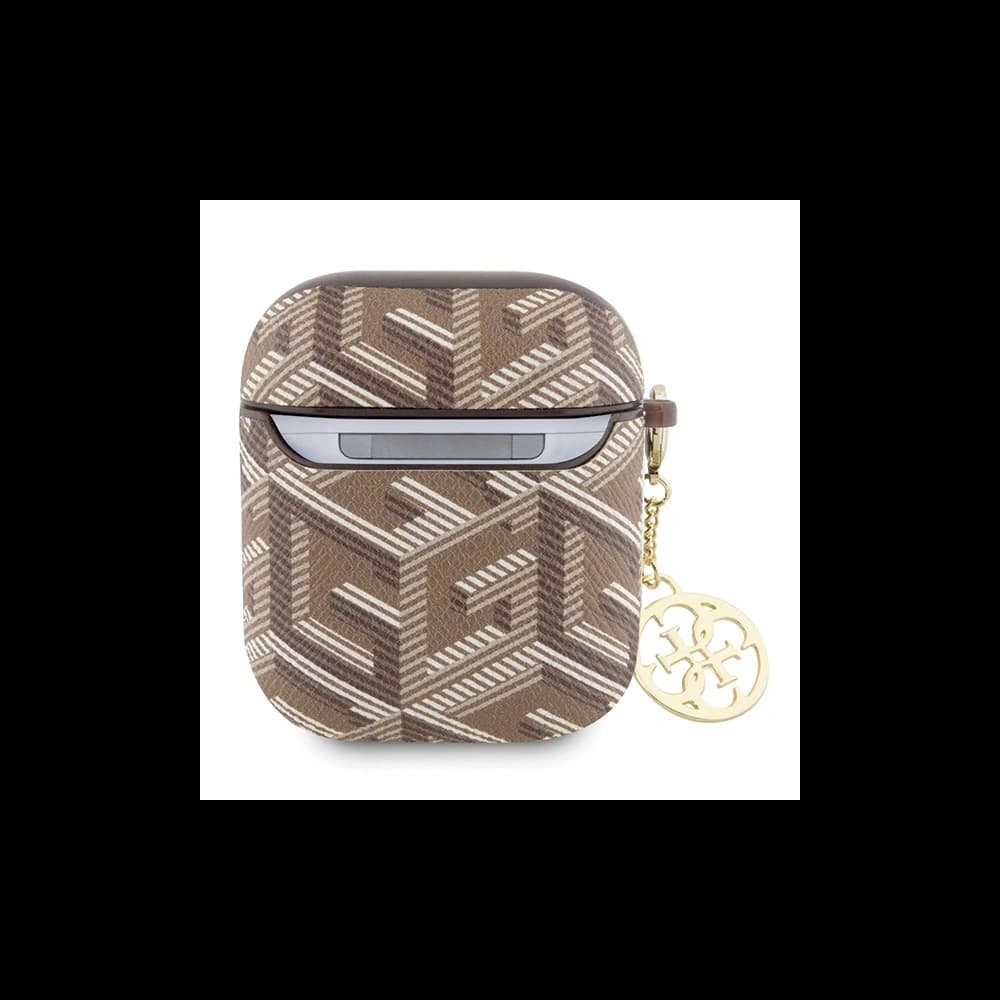 Etui Guess GUA2PGCE4CW Appple AirPods 1/2 cover GCube Charm brązowy/brown - 2