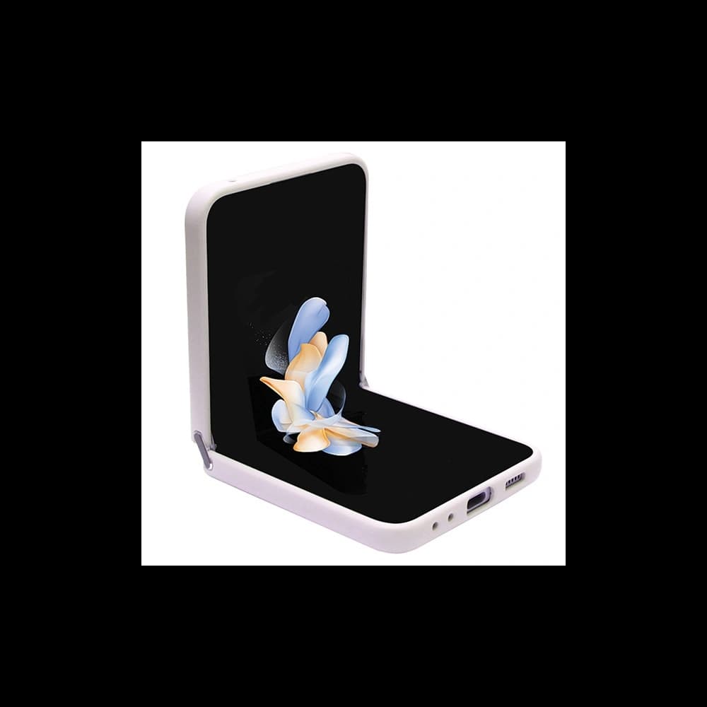 Case Guess GUHCZF5P4TDPP Samsung Galaxy Z Flip 5 Hardcase Leder 4G Triangle Strass rosa/pink - 4