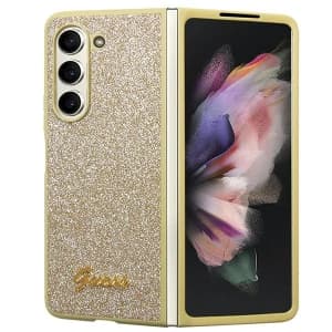 Case Guess GUHCZFD5HGGSHD Samsung Galaxy Z Fold 5 Hardcase Glitter Script gold