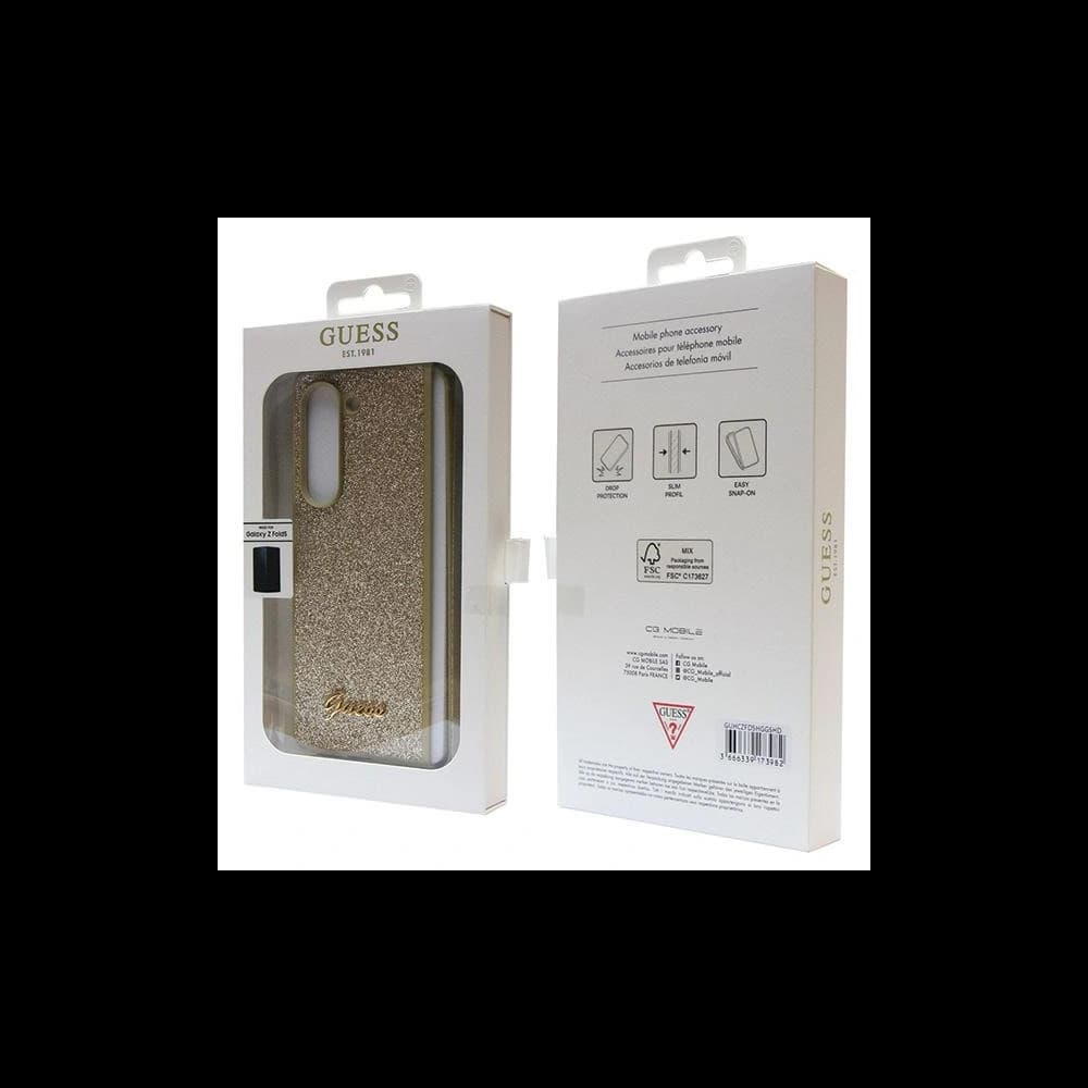 Case Guess GUHCZFD5HGGSHD Samsung Galaxy Z Fold 5 Hardcase Glitter Script gold - 7