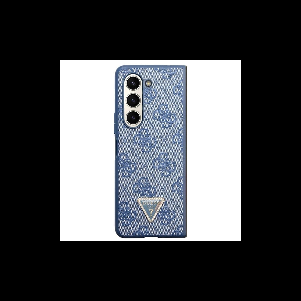 Case Guess GUHCZFD5P4TDPB Samsung Galaxy Z Fold 5 Hardcase Leder 4G Triangle Strass blau/blue - 2