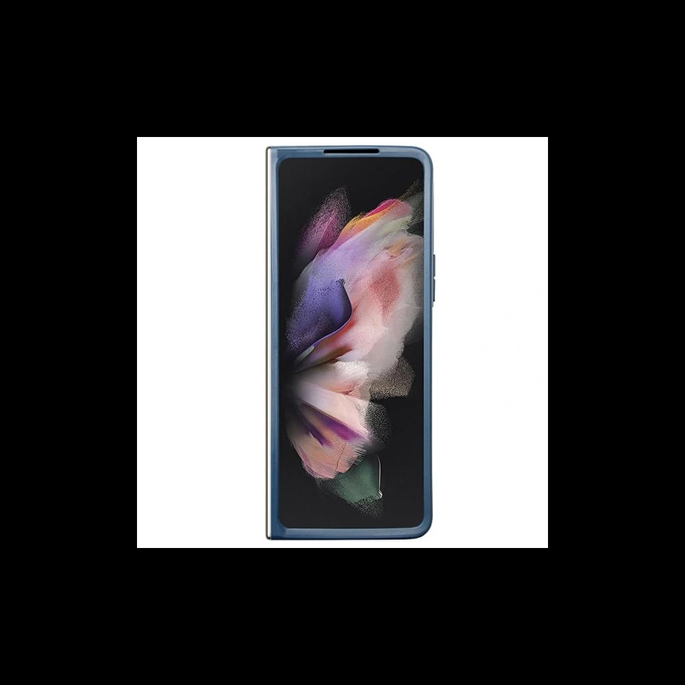 Case Guess GUHCZFD5P4TDPB Samsung Galaxy Z Fold 5 Hardcase Leder 4G Triangle Strass blau/blue - 4