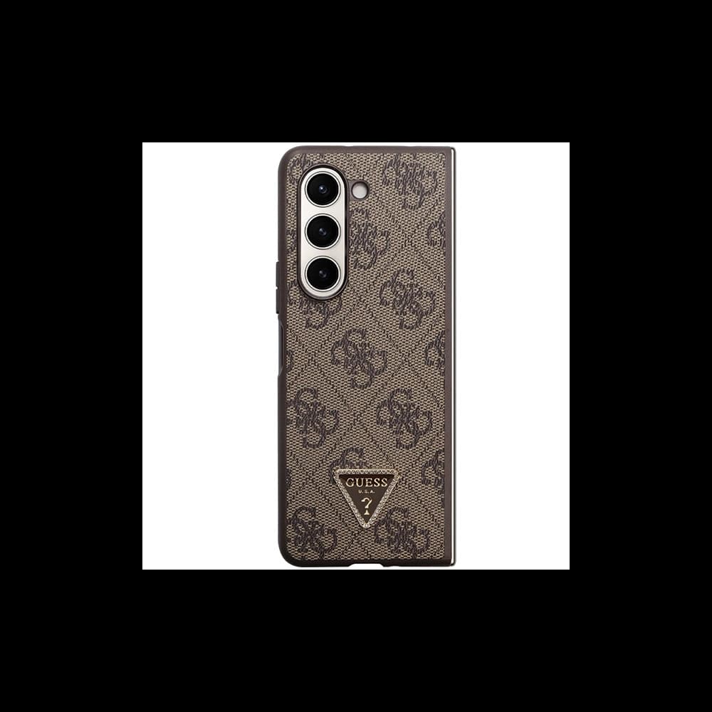 Case Guess GUHCZFD5P4TDPW Samsung Galaxy Z Fold 5 Hardcase Leder 4G Triangle Strass braun/brown - 2