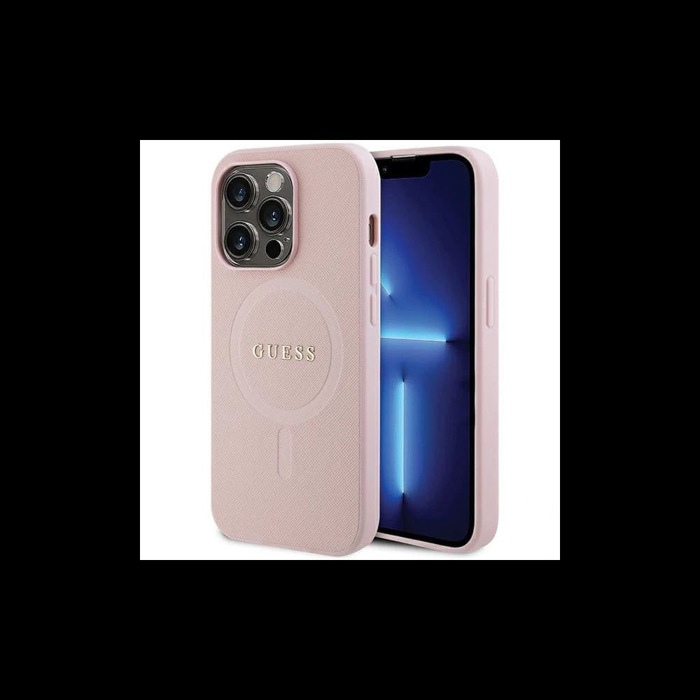Case Guess GUHMP13LPSAHMCP Apple iPhone 13/13 Pro Hardcase Saffiano MagSafe rosa/pink - 1