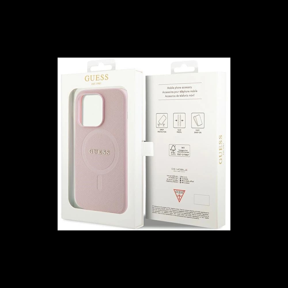 Case Guess GUHMP13LPSAHMCP Apple iPhone 13/13 Pro Hardcase Saffiano MagSafe rosa/pink - 8